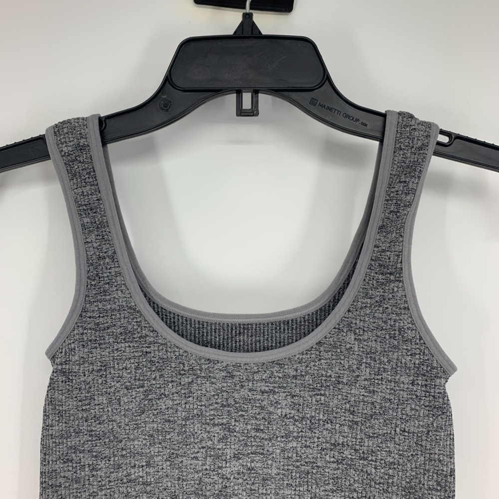 Colsie Bodysuit Gray Ribbed Knit Sleeveless Thong Womens Size Small - Picture 9 of 11